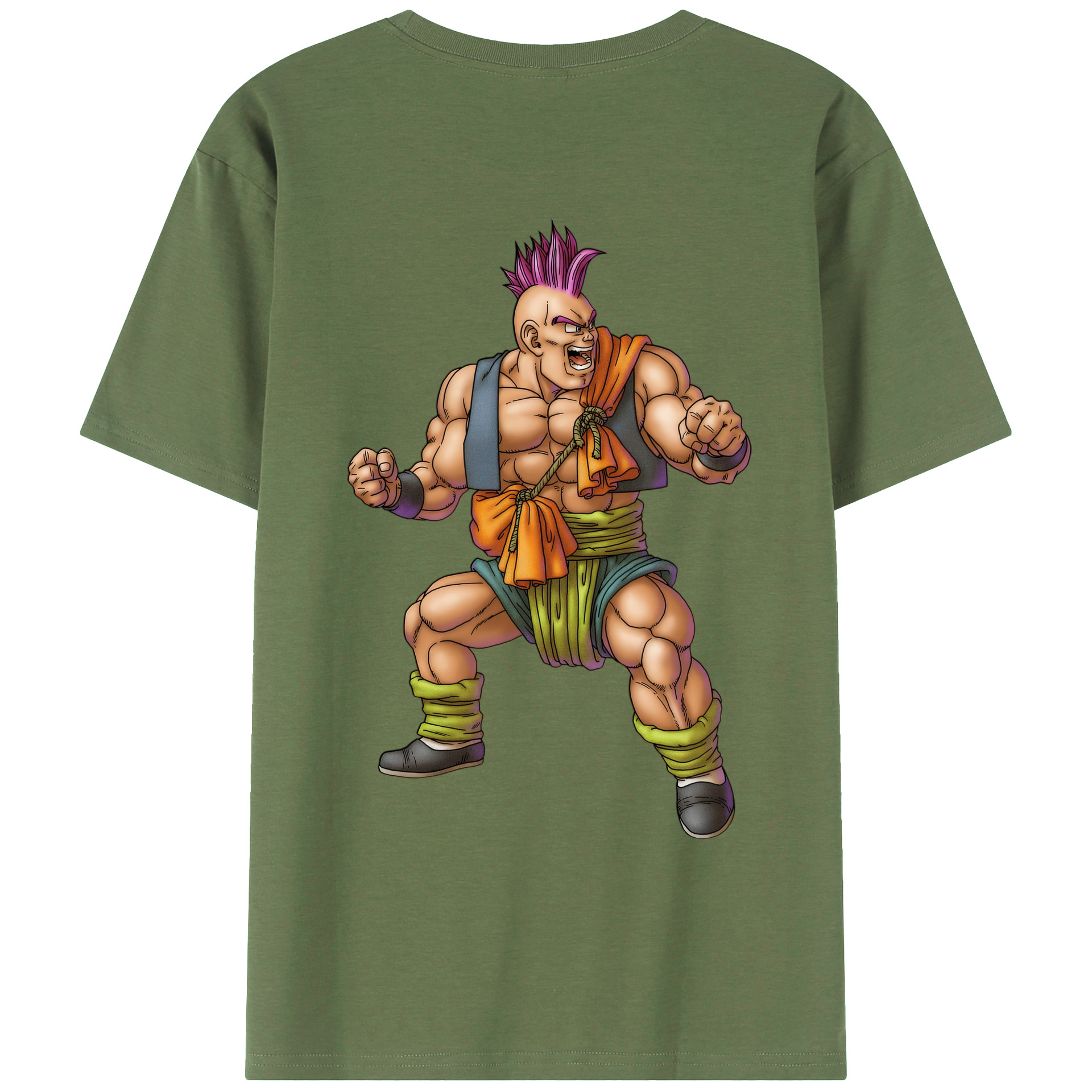 （画像用） ドラゴンクエスト Doragon Kuesuto Dragon Quest 綿100％ メンズ半袖Tシャツ（バックプリント） 通気性